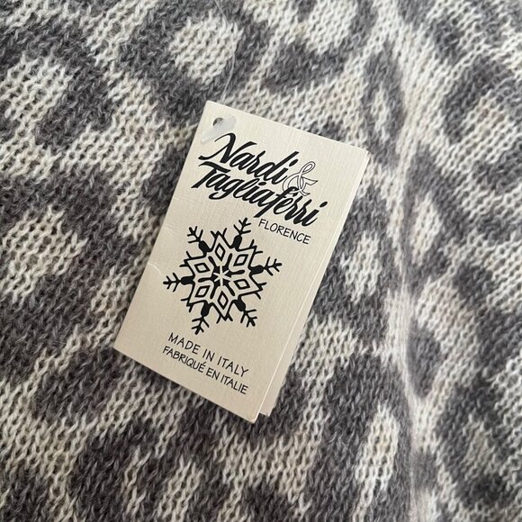 NWT Mohair Wool Poncho OS Nardi‎ & Tagliaferri Gray Made in Italy - Picture 4 of 4